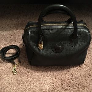 Dooney and Bourke Vintage Blk AWL Satchel w/strap